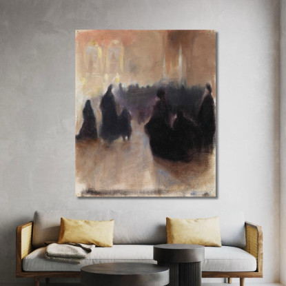 Interno Di Una Chiesa A Parigi Magnus Enckell mek25 quadro stampato su tela