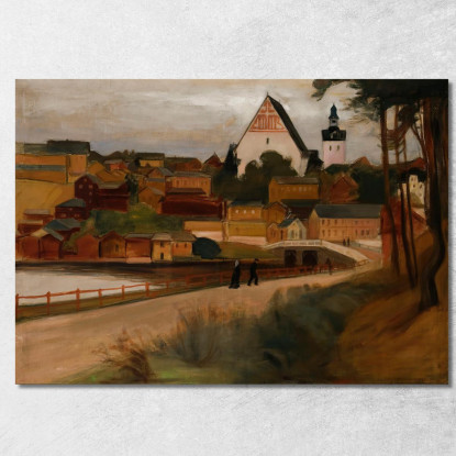 Vista Da Porvoo Magnus Enckell mek47 quadro stampato su tela