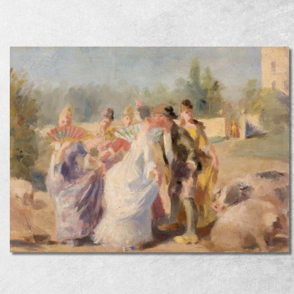 La Principessa E Il Porcaro Magnus Enckell mek76 quadro stampato su tela