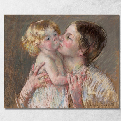 Un Bacio Per La Piccola Ann N. 3 Mary Cassatt mcs1 quadro stampato su tela