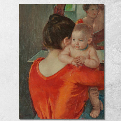 Il Piccolo Charles Guarda Oltre La Spalla Della Madre Mary Cassatt mcs7 quadro stampato su tela