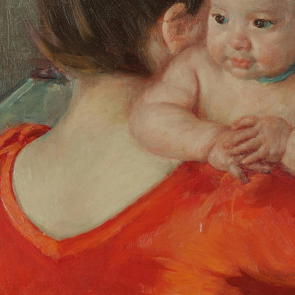 Il Piccolo Charles Guarda Oltre La Spalla Della Madre Mary Cassatt mcs7 quadro stampato su tela