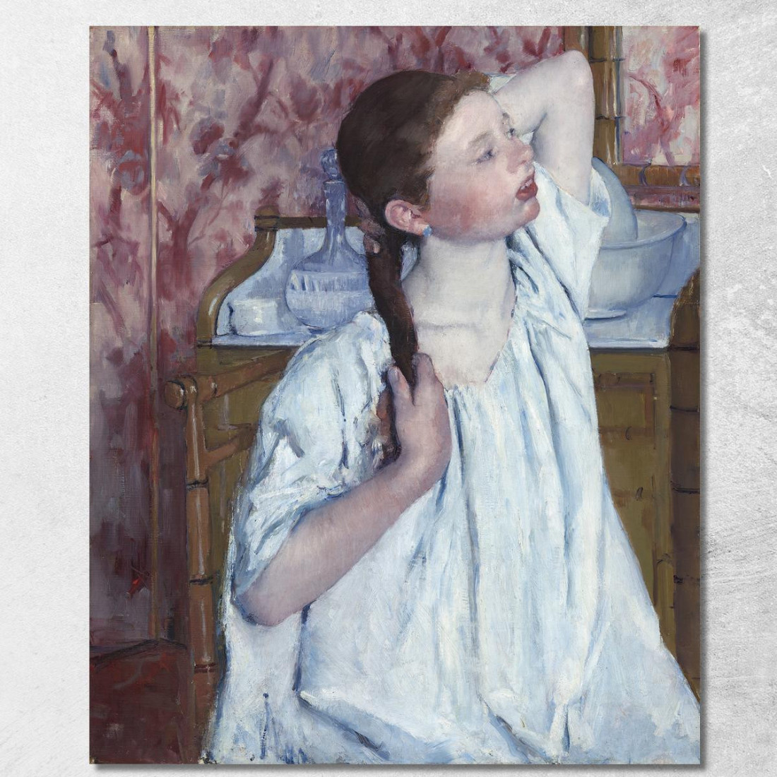 Ragazza Che Si Sistema I Capelli Mary Cassatt mcs19 quadro stampato su tela Ragazza Che Si Sistema I Capelli Mary Cassatt mcs19 quadro stampato su tela