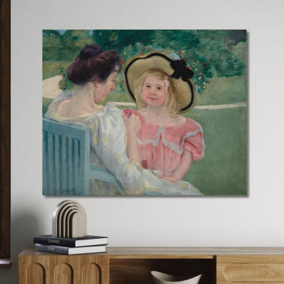 Nel Giardino Mary Cassatt mcs22 quadro stampato su tela