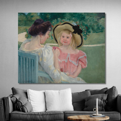 Nel Giardino Mary Cassatt mcs22 quadro stampato su tela