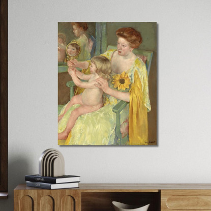 Madre E Figlio Mary Cassatt mcs33 quadro stampato su tela