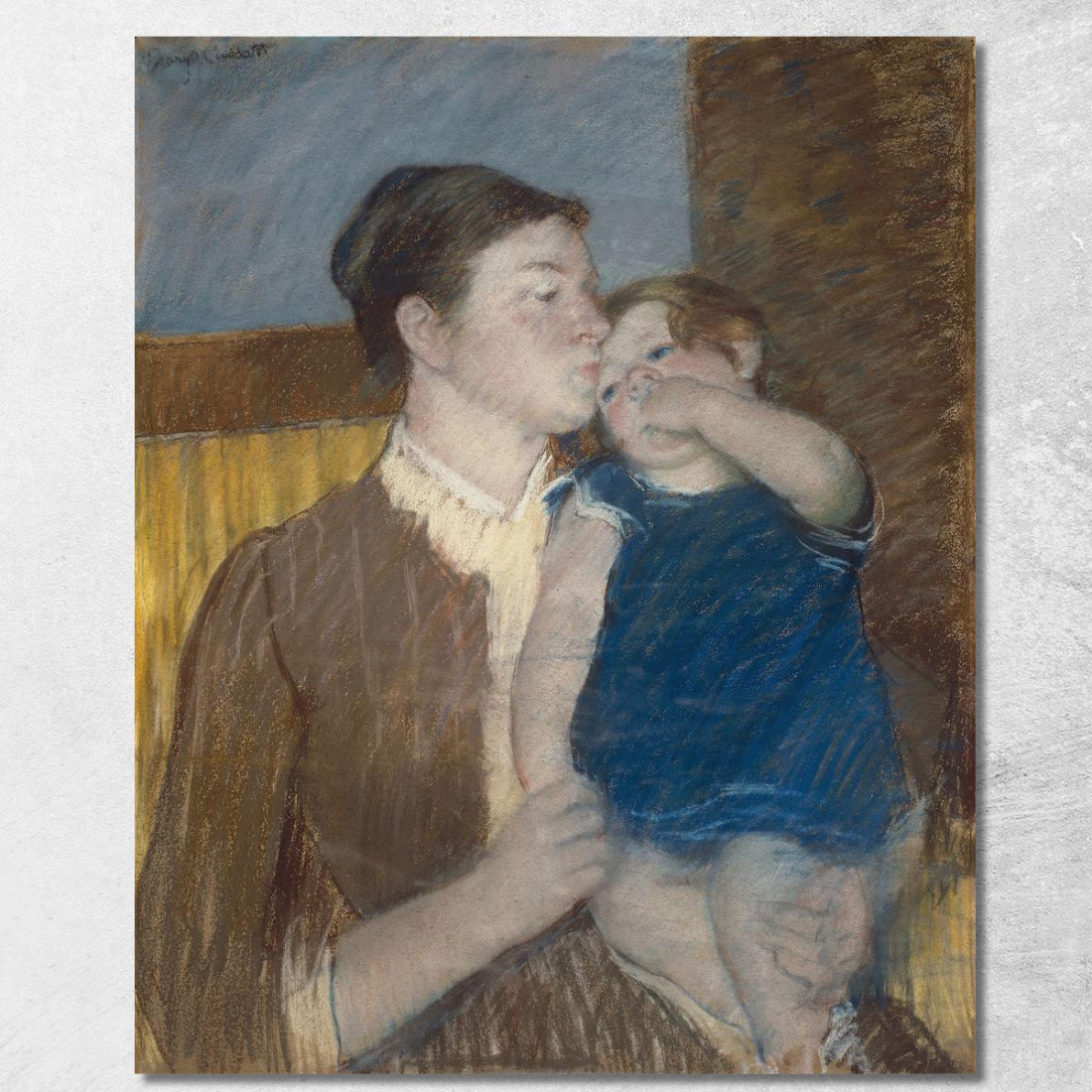 Bacio Della Buonanotte Della Mamma Mary Cassatt mcs34 quadro stampato su tela