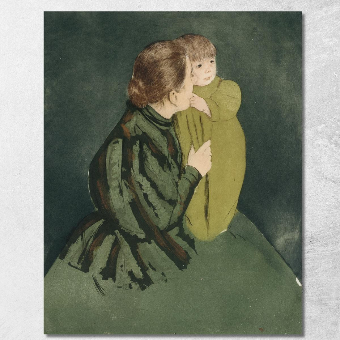 Madre Contadina E Bambino Mary Cassatt mcs37 quadro stampato su tela Madre Contadina E Bambino Mary Cassatt mcs37 quadro stampato su tela