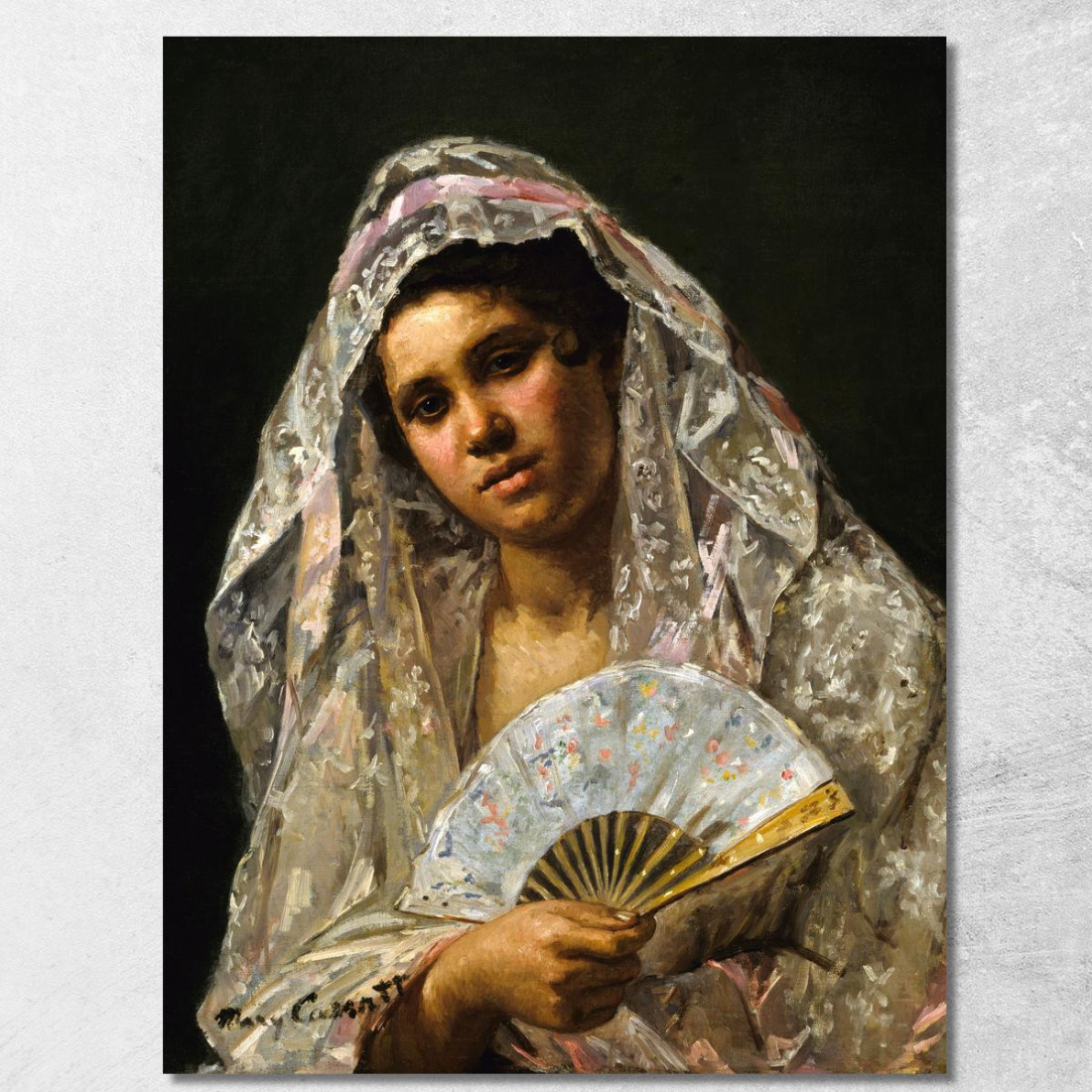 Ballerina Spagnola Che Indossa Una Mantiglia Di Pizzo Mary Cassatt mcs44 quadro stampato su tela Ballerina Spagnola Che Indossa Una Mantiglia Di Pizzo Mary Cassatt mcs44 quadro stampato su tela