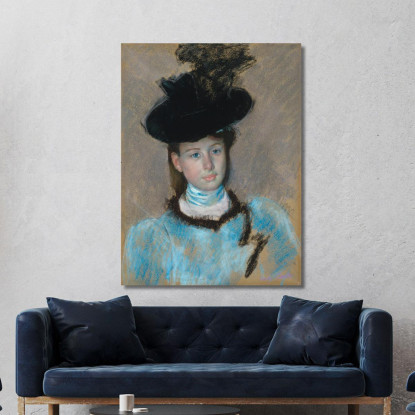 Il Cappello Nero Mary Cassatt mcs50 quadro stampato su tela