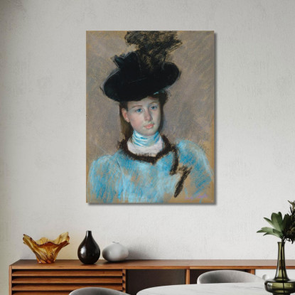 Il Cappello Nero Mary Cassatt mcs50 quadro stampato su tela