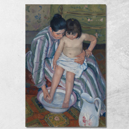 Il Bagno Del Bambino Mary Cassatt mcs53 quadro stampato su tela