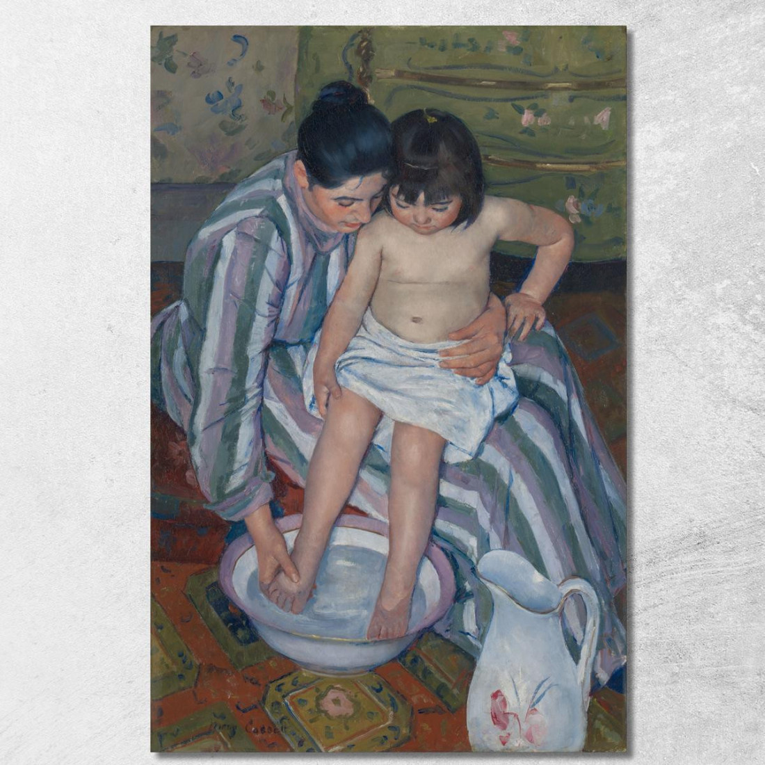 Il Bagno Del Bambino Mary Cassatt mcs53 quadro stampato su tela Il Bagno Del Bambino Mary Cassatt mcs53 quadro stampato su tela