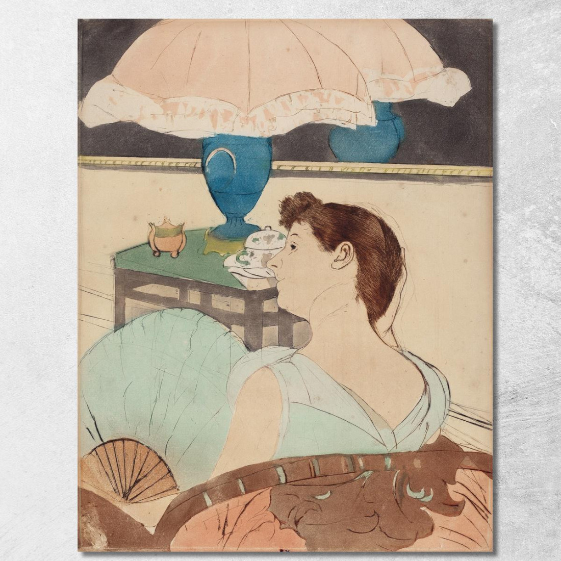 La Lampada Mary Cassatt mcs56 quadro stampato su tela La Lampada Mary Cassatt mcs56 quadro stampato su tela