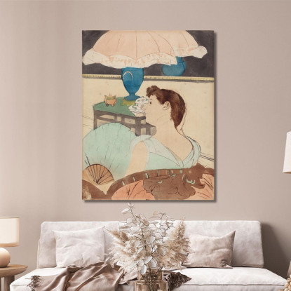 La Lampada Mary Cassatt mcs56 quadro stampato su tela