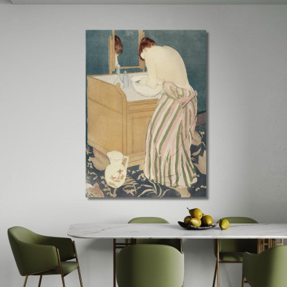 Donna Che Fa Il Bagno Mary Cassatt mcs61 quadro stampato su tela