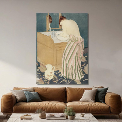 Donna Che Fa Il Bagno Mary Cassatt mcs61 quadro stampato su tela