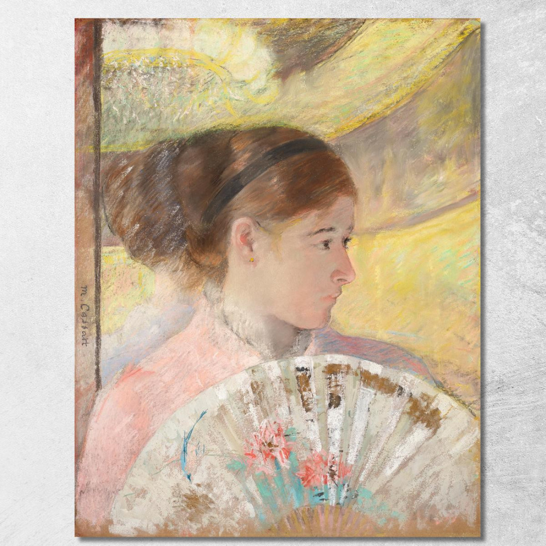 Giovane Donna In Un Loggione Che Guarda Verso Destra Mary Cassatt mcs68 quadro stampato su tela Giovane Donna In Un Loggione Che Guarda Verso Destra Mary Cassatt mcs68 quadro stampato su tela