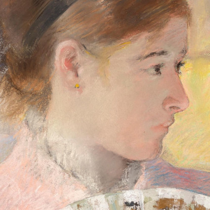 Giovane Donna In Un Loggione Che Guarda Verso Destra Mary Cassatt mcs68 quadro stampato su tela
