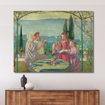 Cantico Alla Madonna Fiesole Del Mattino Maurice Denis mdn9 quadro stampato su tela