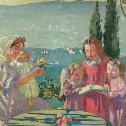 Cantico Alla Madonna Fiesole Del Mattino Maurice Denis mdn9 quadro stampato su tela