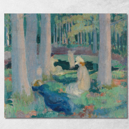 Nella Foresta Nuotando Al Mare Aux Canes Maurice Denis mdn13 quadro stampato su tela