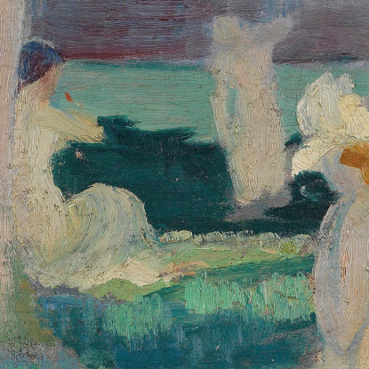 Nella Foresta Nuotando Al Mare Aux Canes Maurice Denis mdn13 quadro stampato su tela