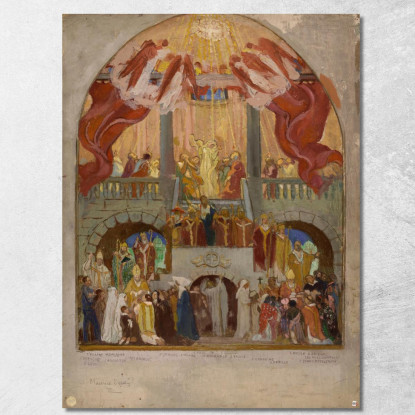 Pentecoste La Chiesa Romana La Chiesa D'Oriente Maurice Denis mdn26 quadro stampato su tela