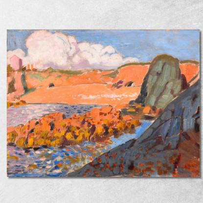 La Spiaggia Rossa Maurice Denis mdn27 quadro stampato su tela