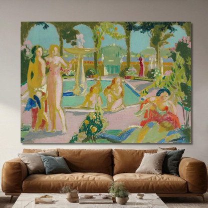 Schizzo Dei Giardini Di Armide Maurice Denis mdn36 quadro stampato su tela