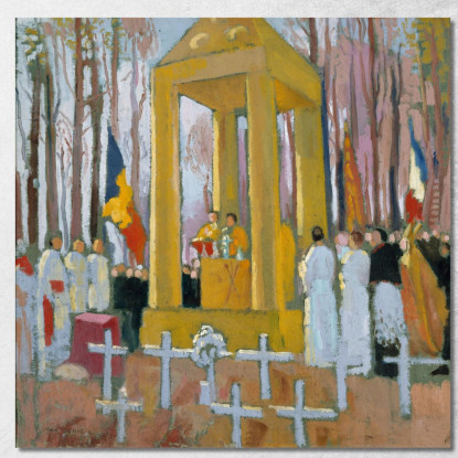 Messa Davanti Alla Tomba Di Ernest Psichari Maurice Denis mdn43 quadro stampato su tela