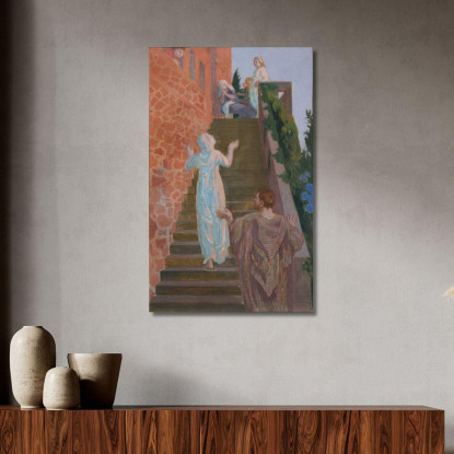 Visitazione Alla Scala Del Silencio' Maurice Denis mdn64 quadro stampato su tela