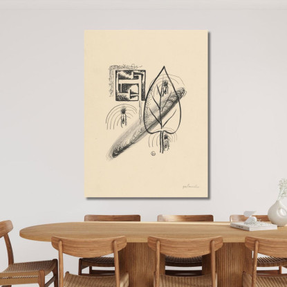 Lettere Dalla Serie Poesie Nei Disegni Mikuláš Galanda mgl55 quadro stampato su tela