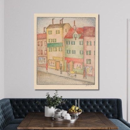 Strada Con Pasticceria Mikuláš Galanda mgl111 quadro stampato su tela