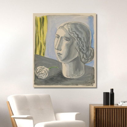 Testa Di Donna Mikuláš Galanda mgl147 quadro stampato su tela