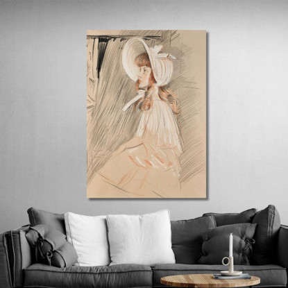 Bambina Che Osserva In Su Paul César Helleu pch8 quadro stampato su tela