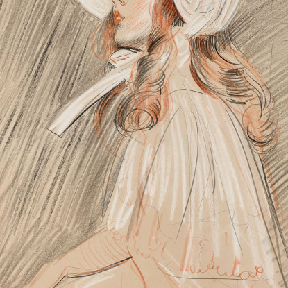 Bambina Che Osserva In Su Paul César Helleu pch8 quadro stampato su tela