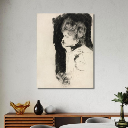 Testa Di Donna Paul César Helleu pch11 quadro stampato su tela