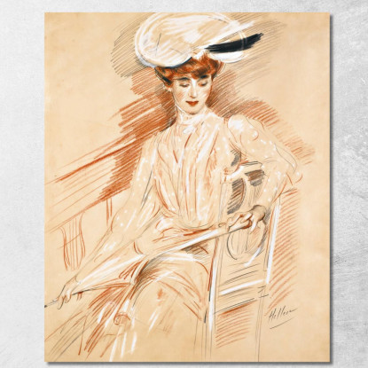 Il Parasole Paul César Helleu pch19 quadro stampato su tela