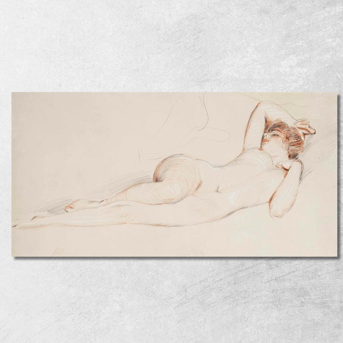 Dormire Nudo Paul César Helleu pch27 quadro stampato su tela