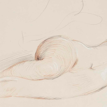 Dormire Nudo Paul César Helleu pch27 quadro stampato su tela