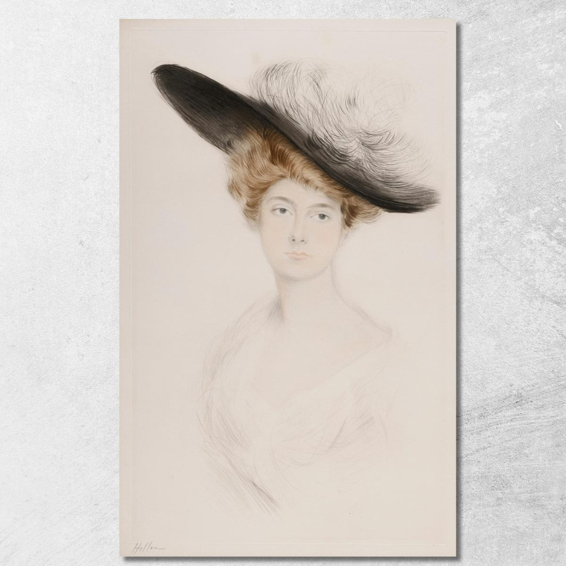 Ritratto Di Donna Con Cappello 2 Paul César Helleu pch32 quadro stampato su tela Ritratto Di Donna Con Cappello 2 Paul César Helleu pch32 quadro stampato su tela