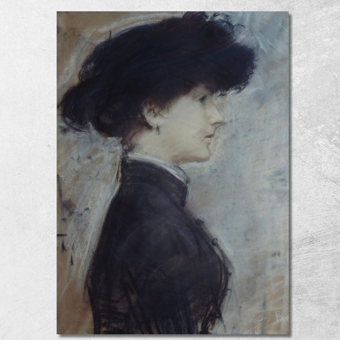 Ritratto Di Donna Di Profilo Paul César Helleu pch37 quadro stampato su tela Ritratto Di Donna Di Profilo Paul César Helleu pch37 quadro stampato su tela