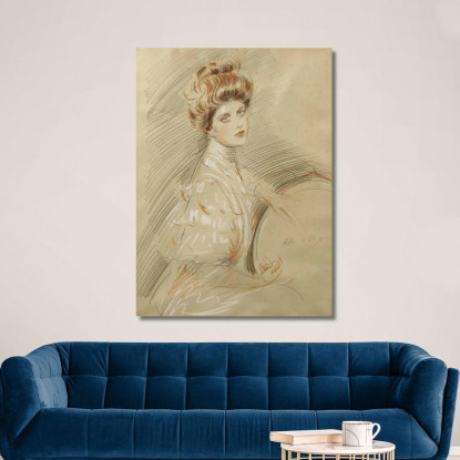 Ritratto Di Donna Paul César Helleu pch38 quadro stampato su tela