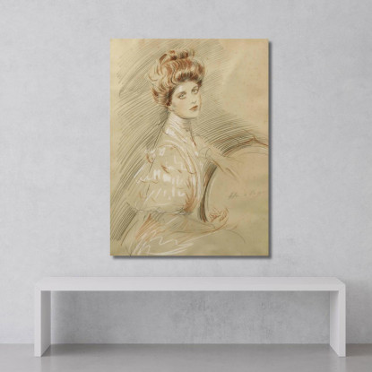 Ritratto Di Donna Paul César Helleu pch38 quadro stampato su tela