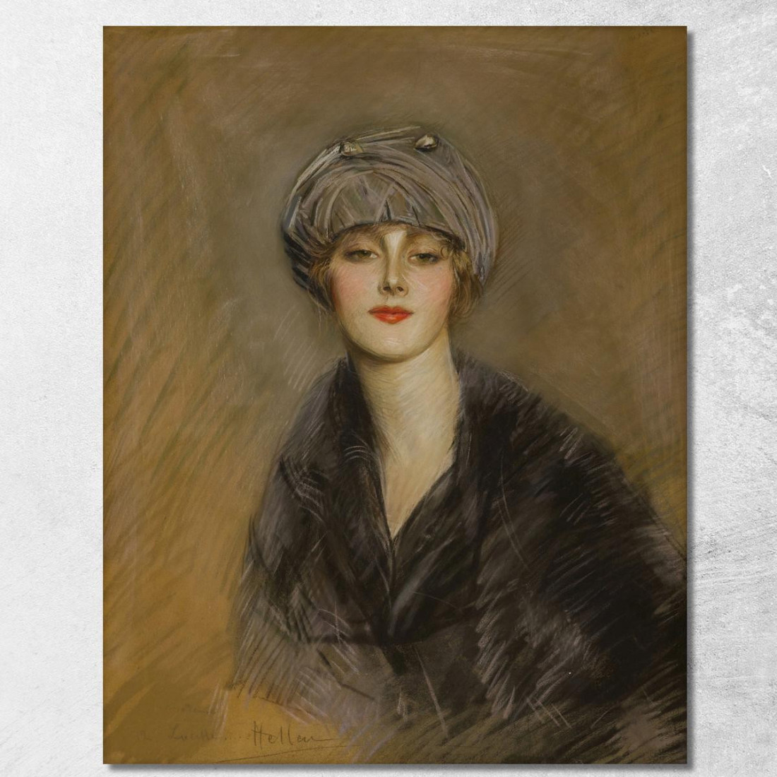 Ritratto Di Lucette In Un Cappello Paul César Helleu pch39 quadro stampato su tela Ritratto Di Lucette In Un Cappello Paul César Helleu pch39 quadro stampato su tela