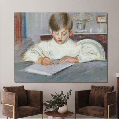 La Lezione Di Disegno Paul César Helleu pch56 quadro stampato su tela