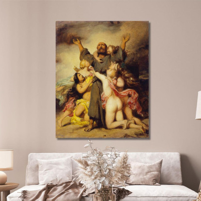 La Tentazione Di Sant'Antonio Paul Delaroche pdl22 quadro stampato su tela