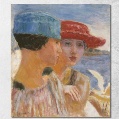 Giovani Ragazze Con Il Gabbiano Pierre Bonnard pbn19 quadro stampato su tela