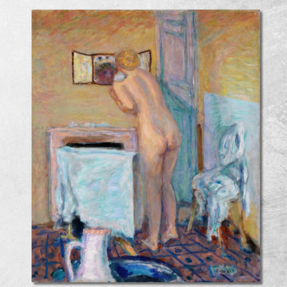 Nudo Davanti Allo Specchio Pierre Bonnard pbn50 quadro stampato su tela